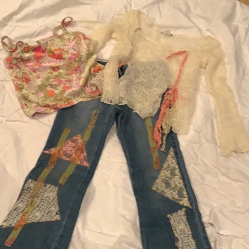 Girls vintage jean outfit